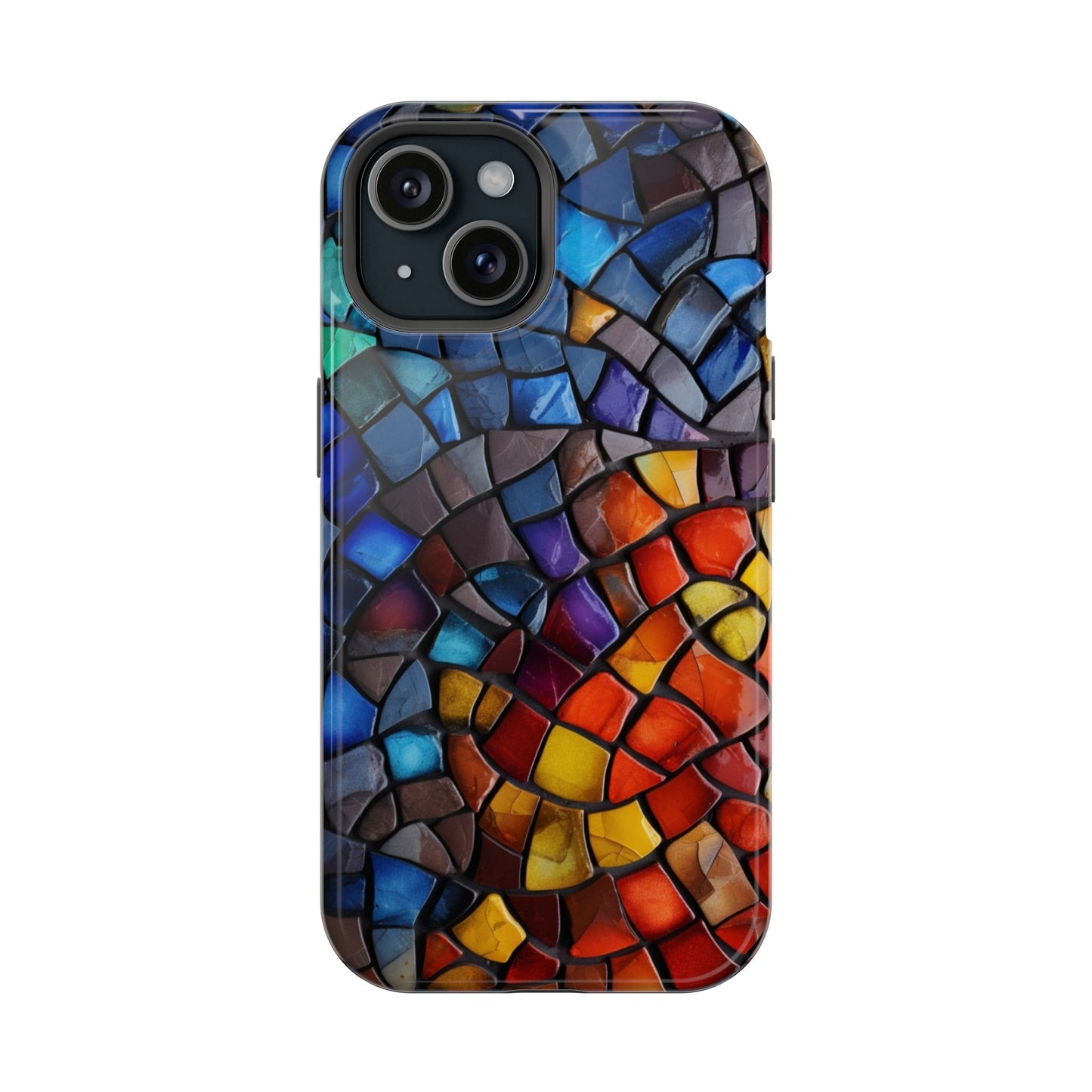 Stained Glass Impact-Resistant Phone Case, Colorful Phone Cover