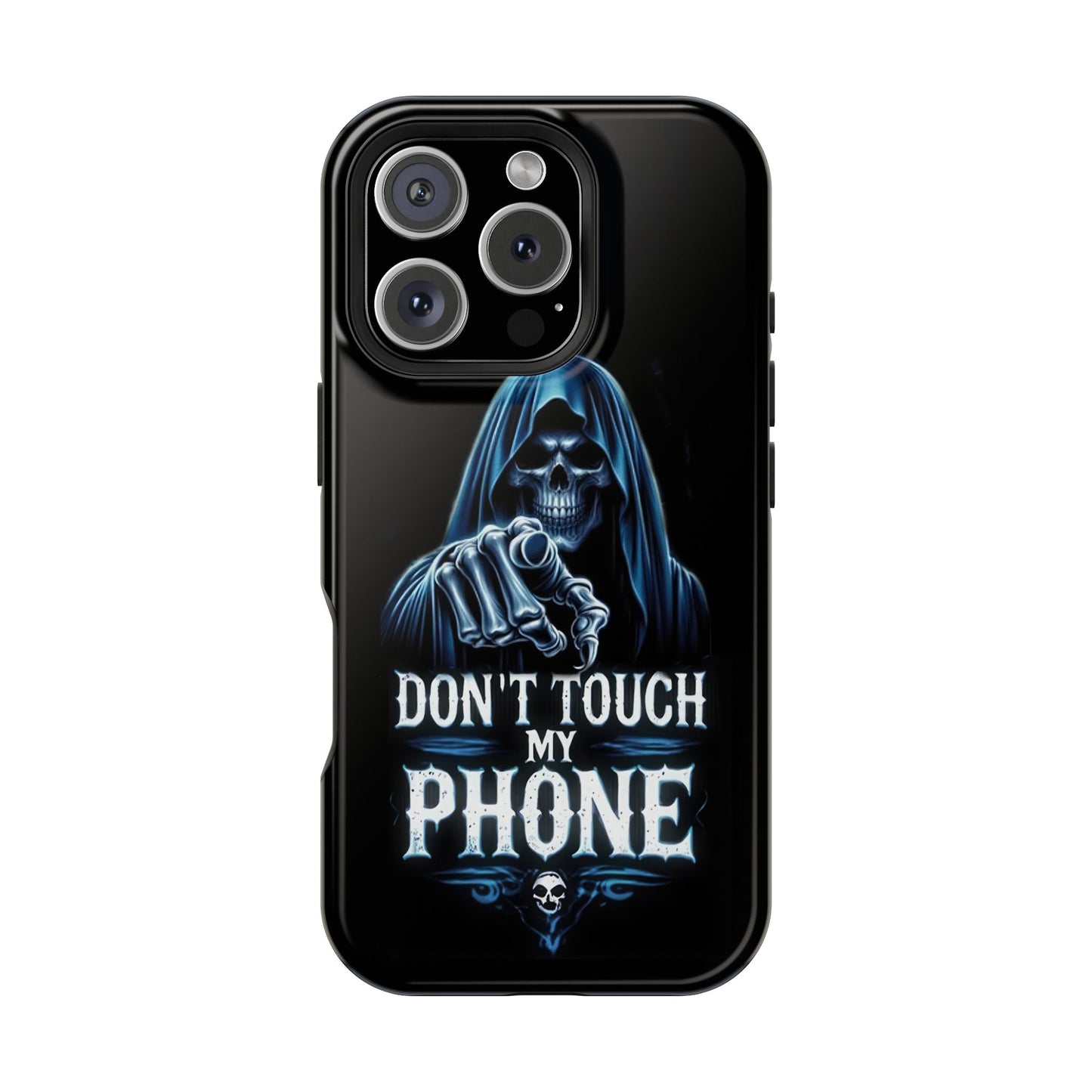 Gothic Magnetic iPhone Case: Don't Touch My Phone