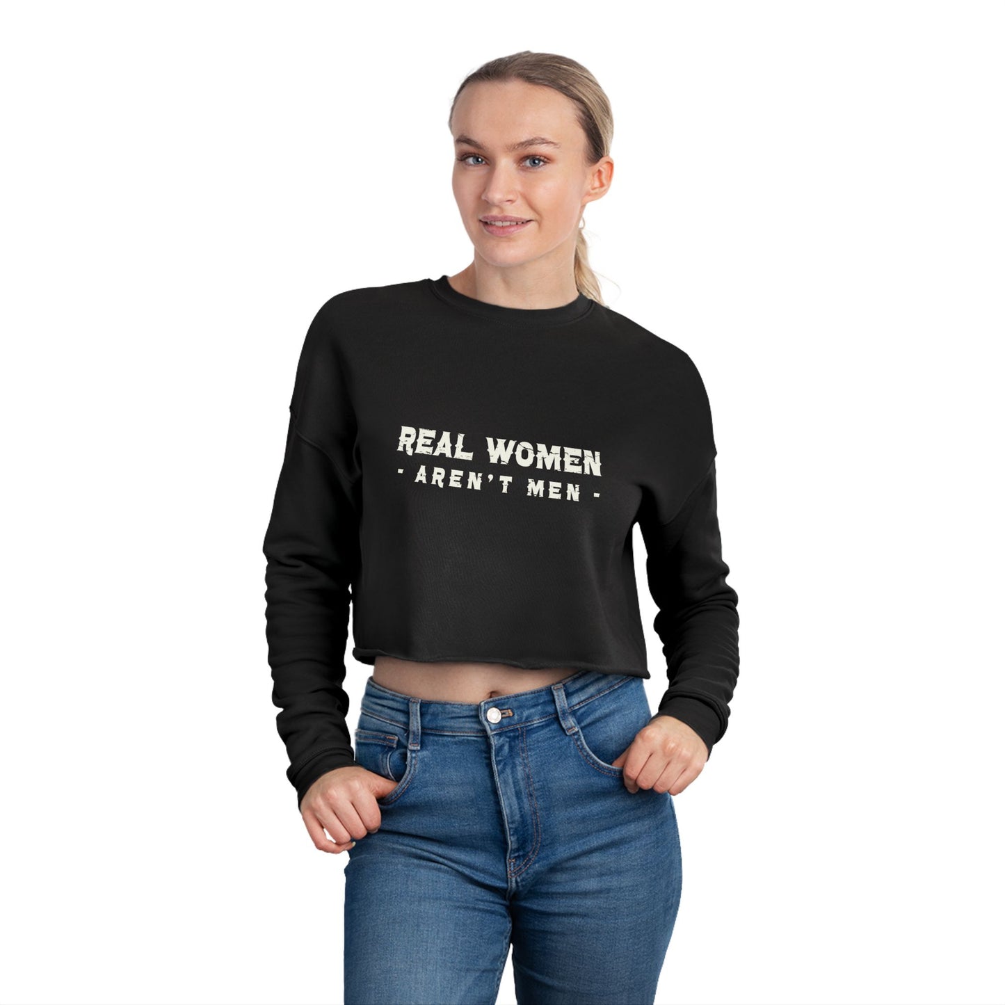 Real Women Women's Cropped Sweatshirt  52% cotton, 48% polyester