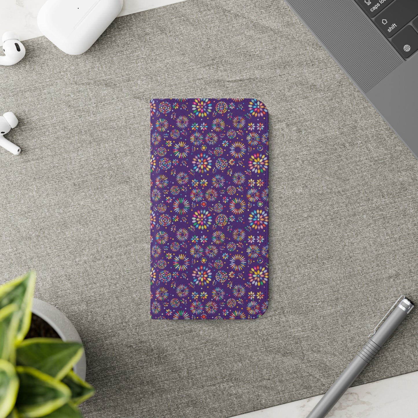 Vibrant Vibes Flip Cases / Purple