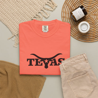 Texas Unisex Garment-Dyed T-Shirt - Cool Western Vibe for Everyday Wear