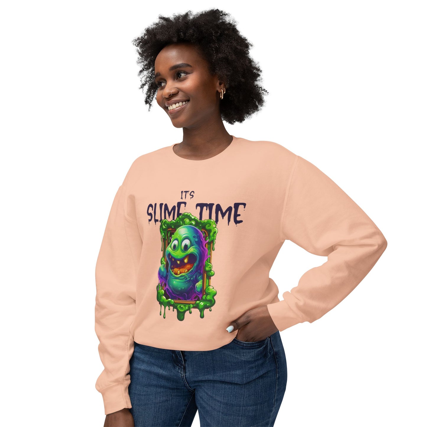 It's Slime Time Unisex Lightweight Crewneck Sweatshirt