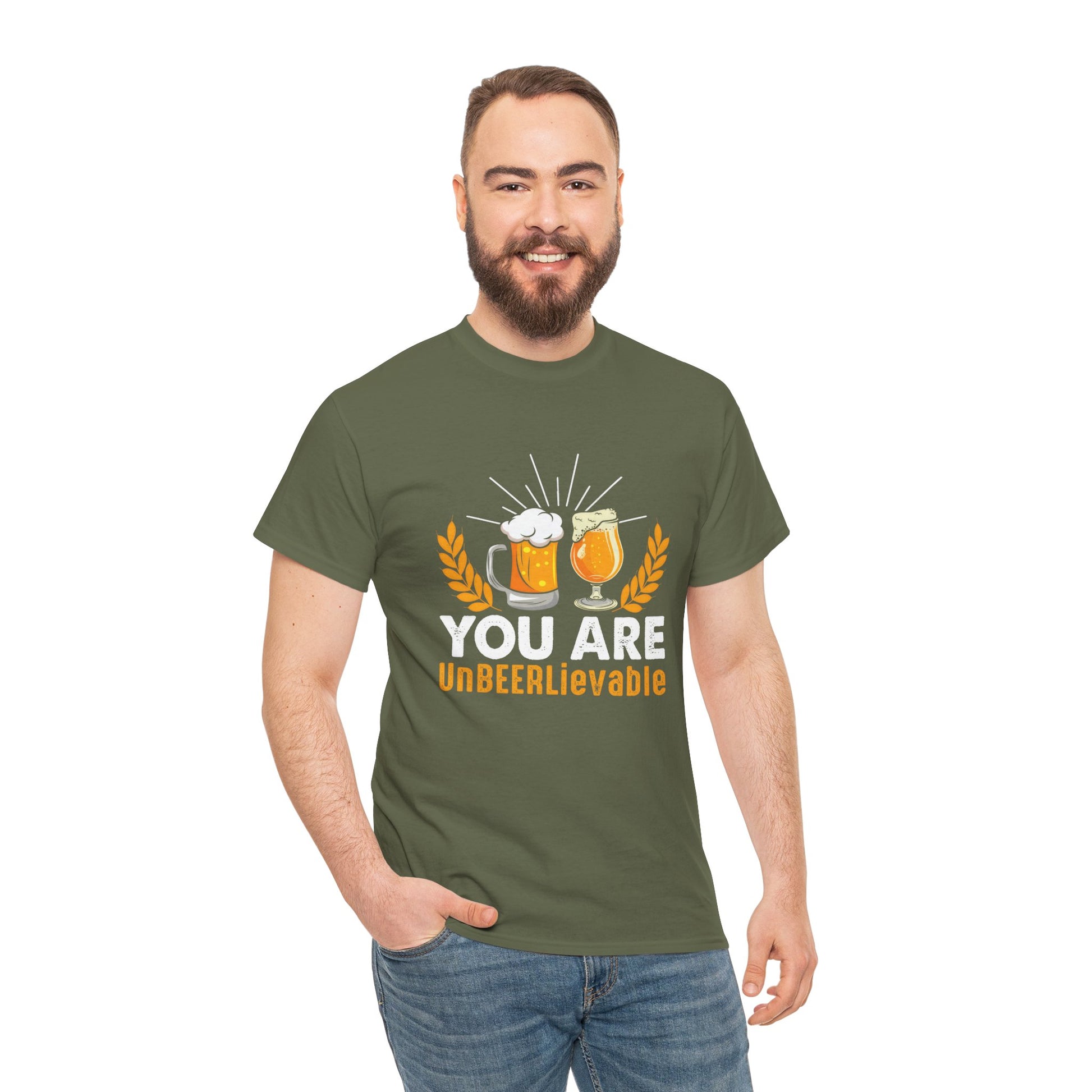 Funny Beer Slogan Tee, You Are UnBEERLievable