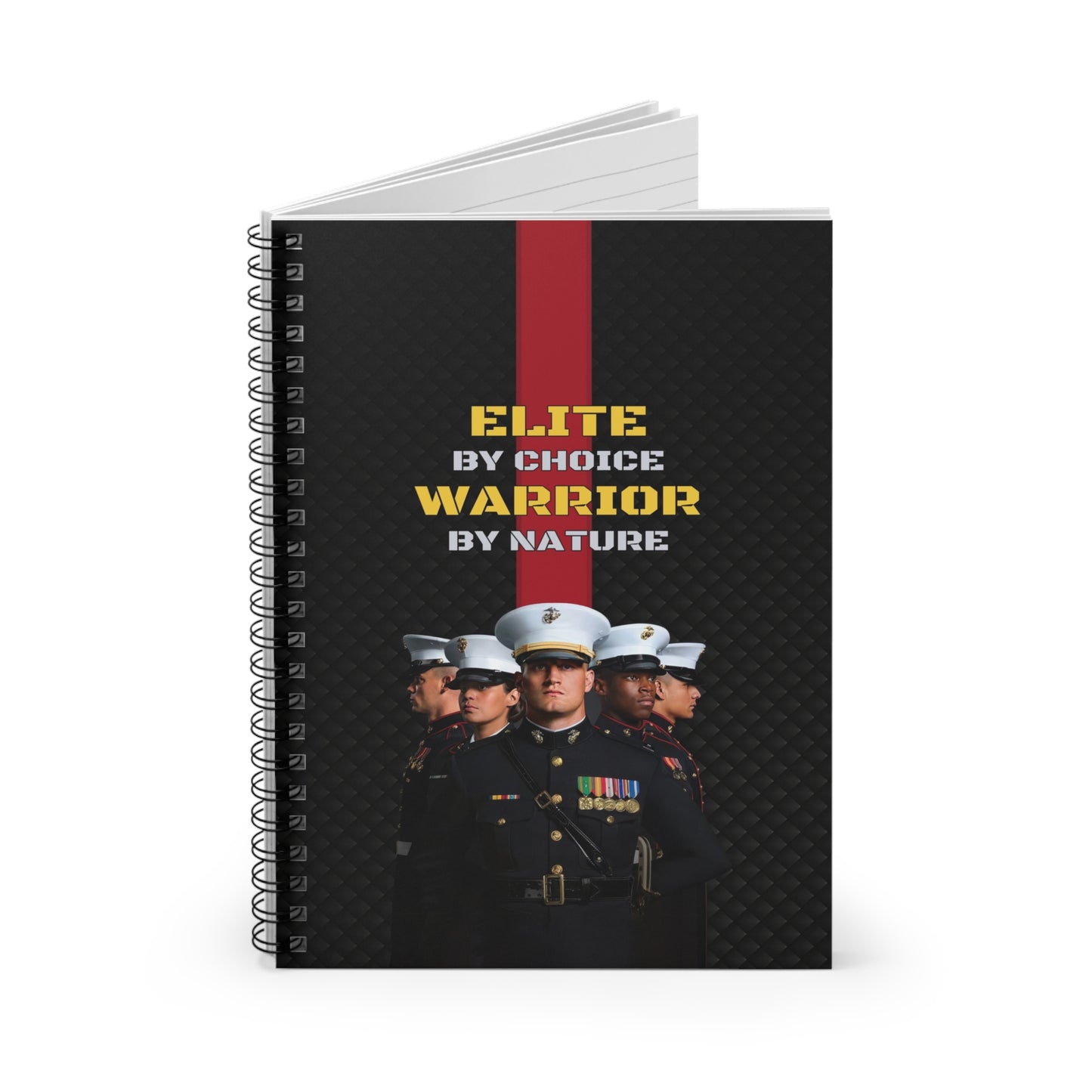Military-Themed Spiral Notebook, Empowering Journal for Veterans