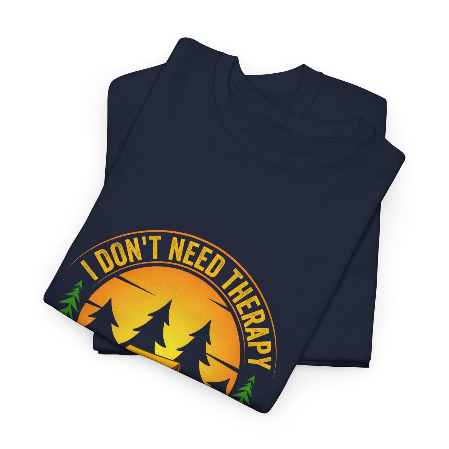 Camping Therapy Unisex Heavy Cotton Tee - Perfect for Outdoor Enthusiasts