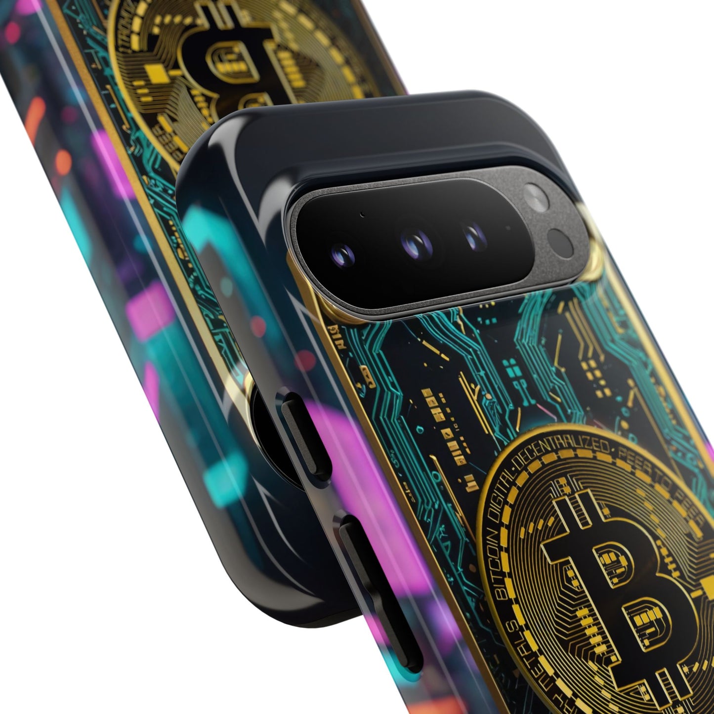 Bitcoin Google Pixel Phone Case - Tough Cases with Cryptocurrency Design