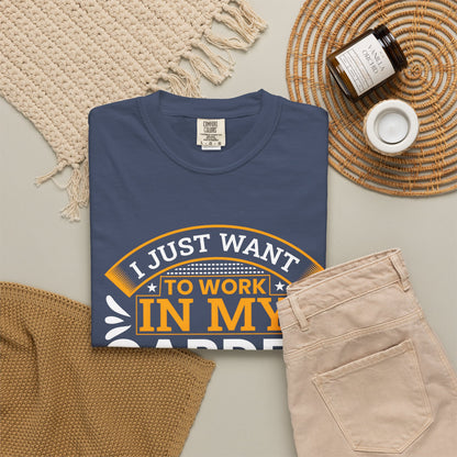 Garden Lover's Unisex T-Shirt - "I Just Want to Work in My Garden and Hang Out with My Dog"