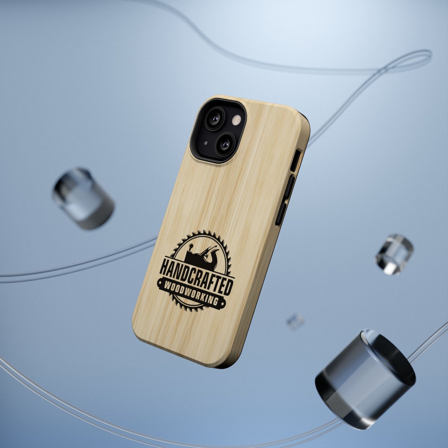 Handcrafted Woodworking Logo Magnetic Phone Cases