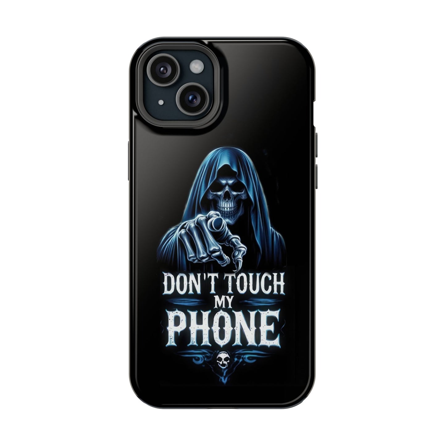 Gothic Magnetic iPhone Case: Don't Touch My Phone