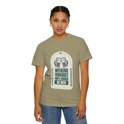 Weekend Forecast 100% Chance Of Beer T-shirt