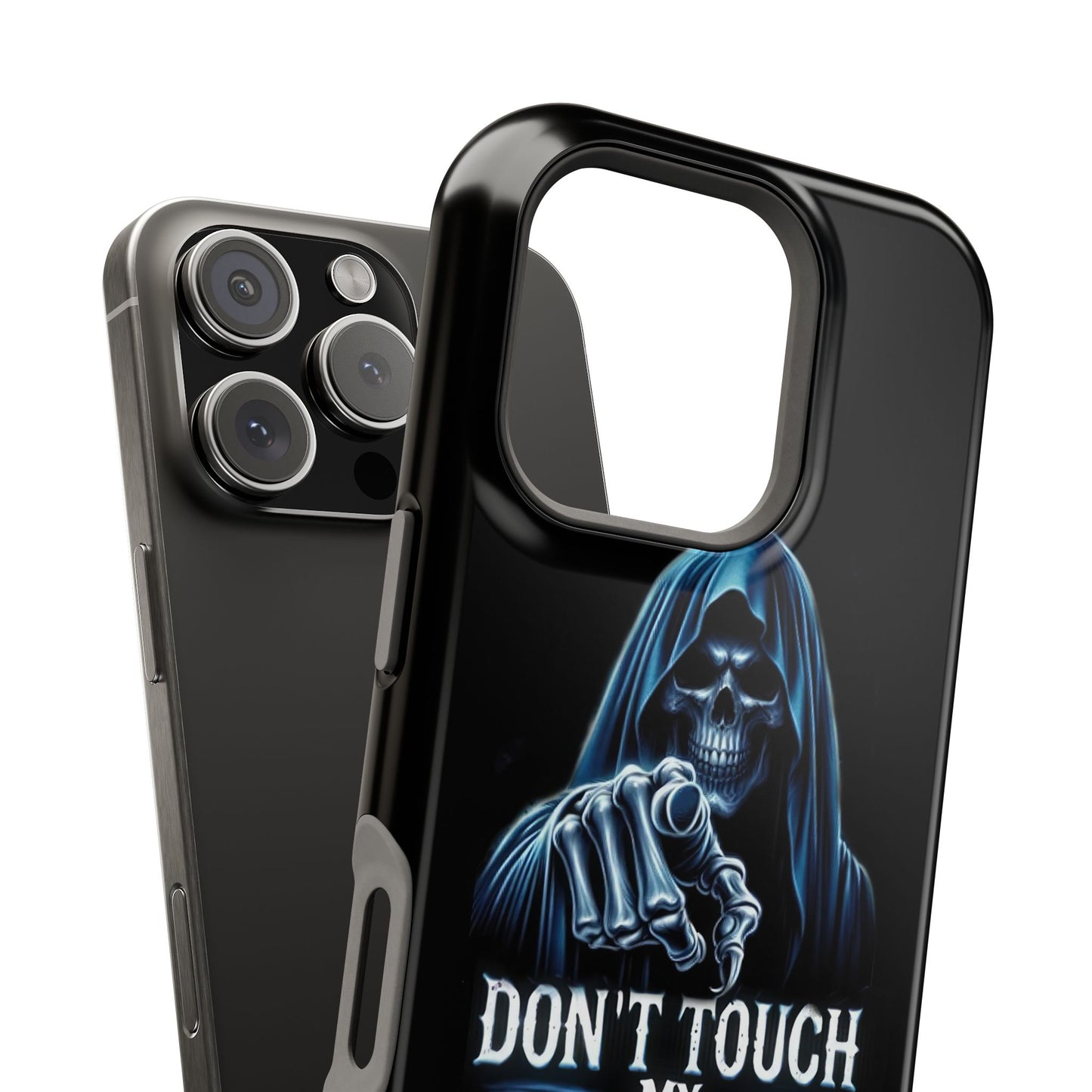Gothic Magnetic iPhone Case: Don't Touch My Phone