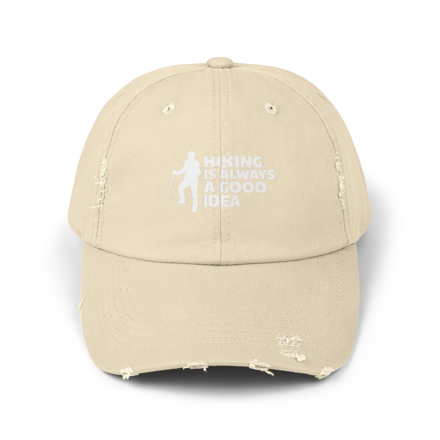 Hiking Is Always A Good Idea Unisex Distressed Cap