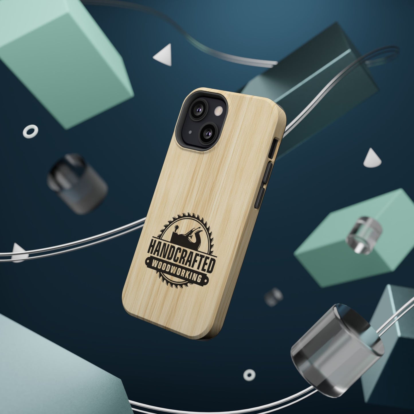 Handcrafted Woodworking Logo Magnetic Phone Cases