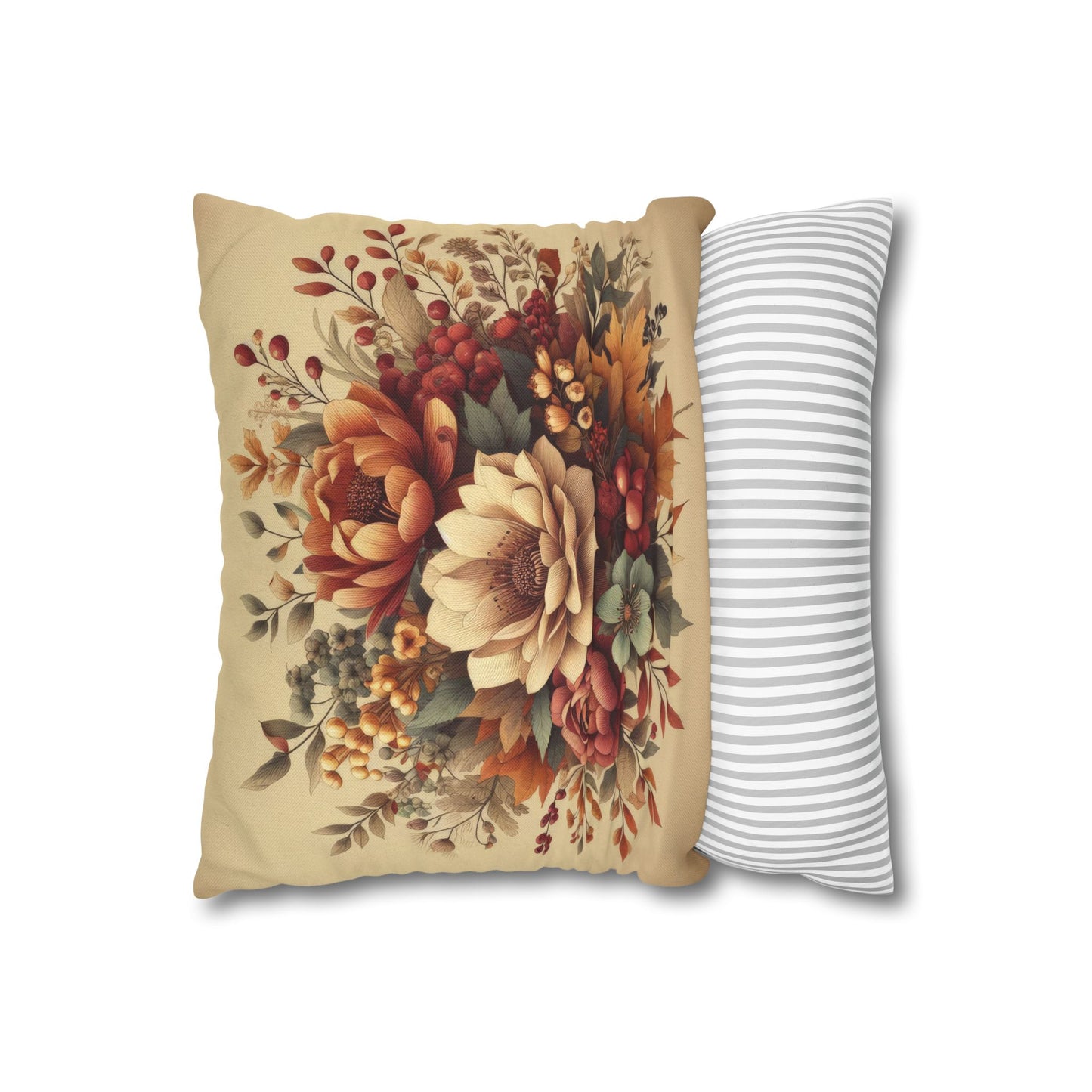 Autumn Bouquet Spun Polyester Square Pillowcase