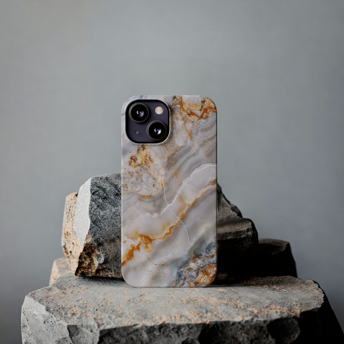 Pure Elegance Marble Slim Phone Cases, Modern Tech Decor