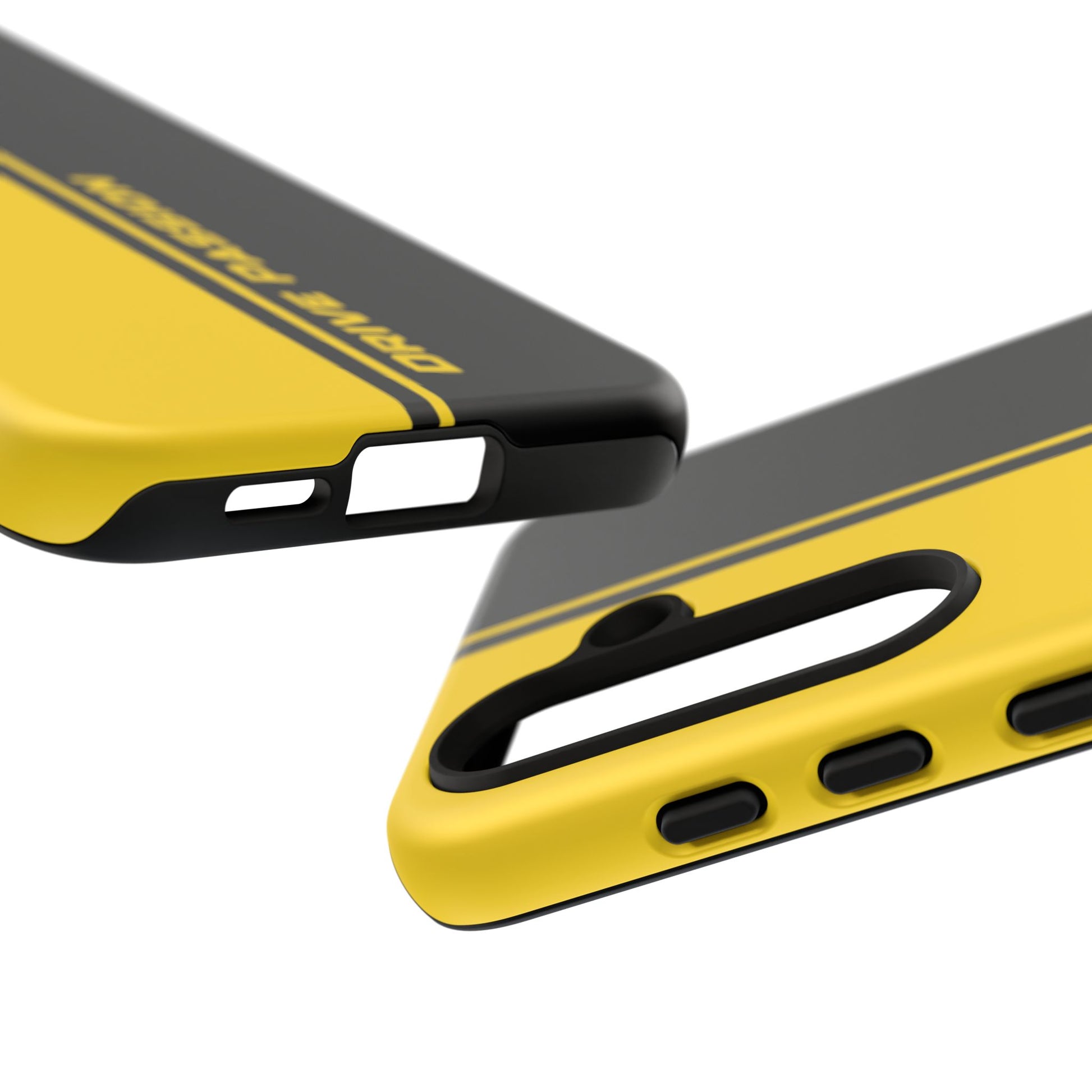 Drive Passion Tough Case – Bold Yellow & Black Design