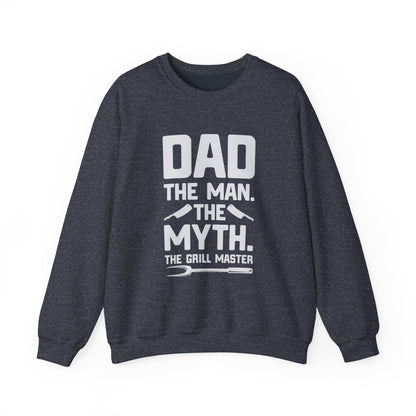 Dad The Man Myth Grill Master Crewneck Sweatshirt