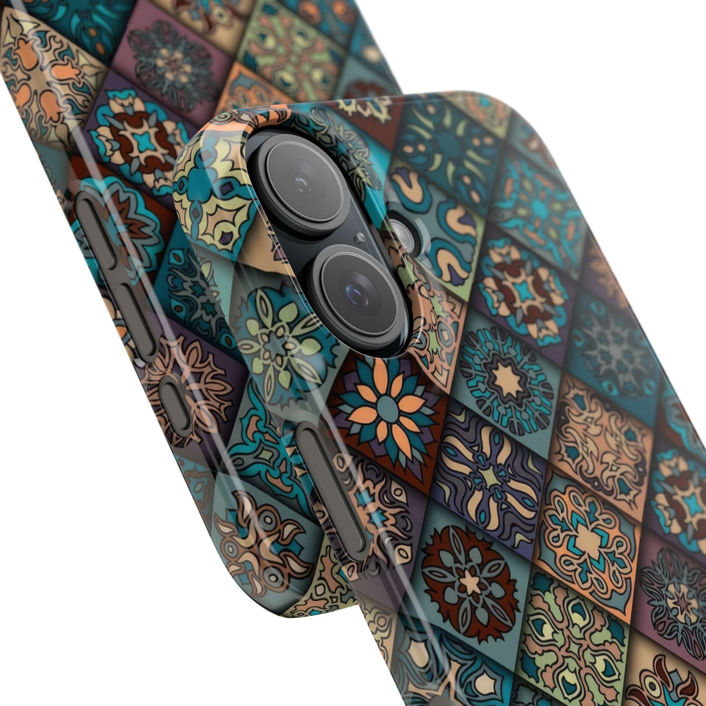 Aztec Geometric Slim Cases, Boho Blue