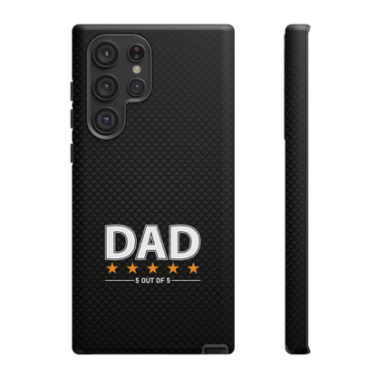 5-Star Dad Samsung Phone Case - Tough Black Cover for Father's Day