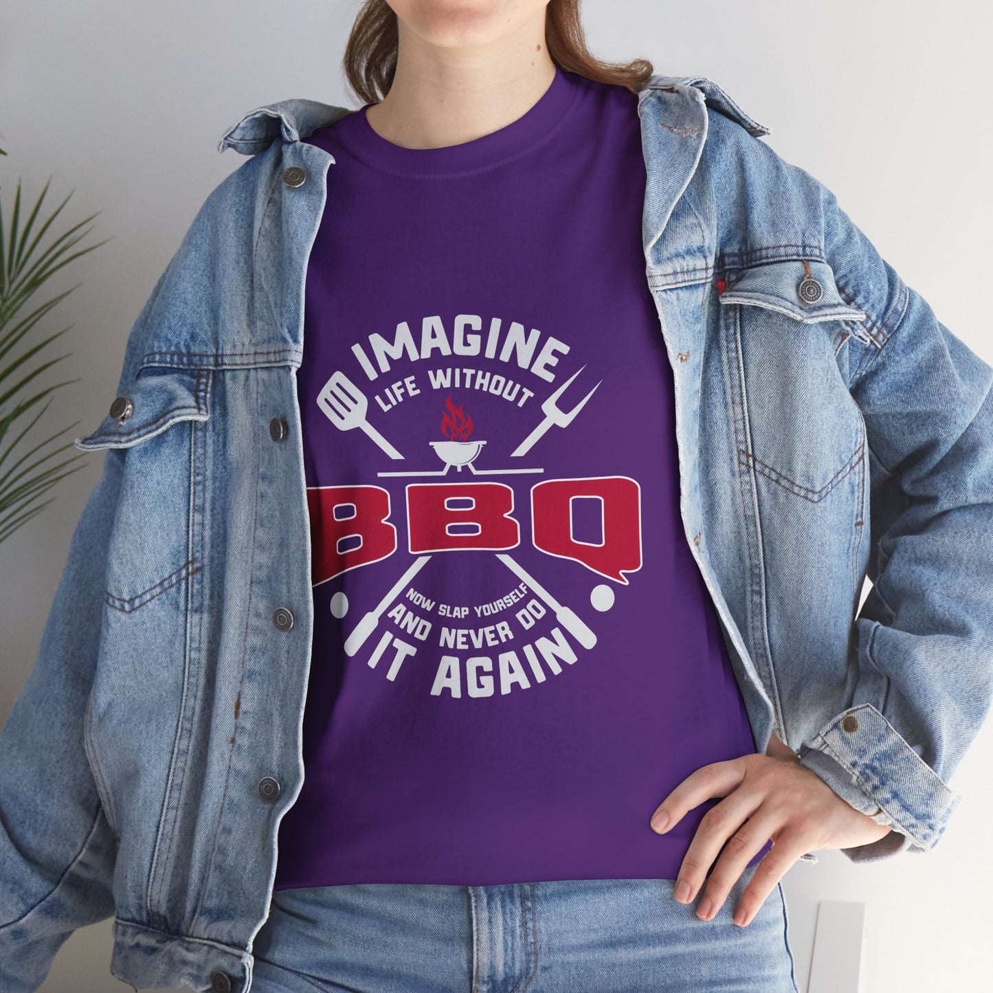 BBQ Lovers Unisex Heavy Cotton Tee - 'Imagine Life Without BBQ'