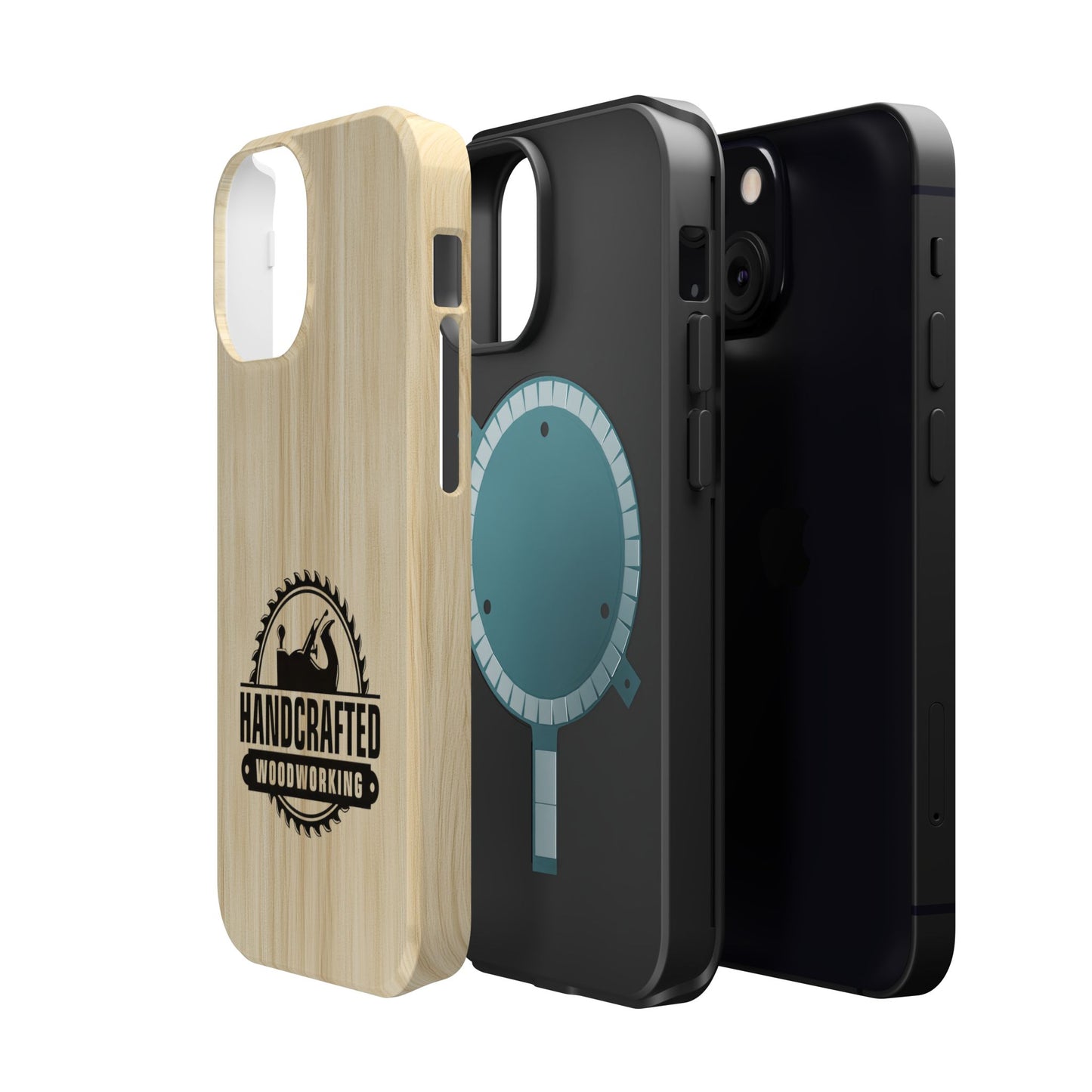 Handcrafted Woodworking Logo Magnetic Phone Cases