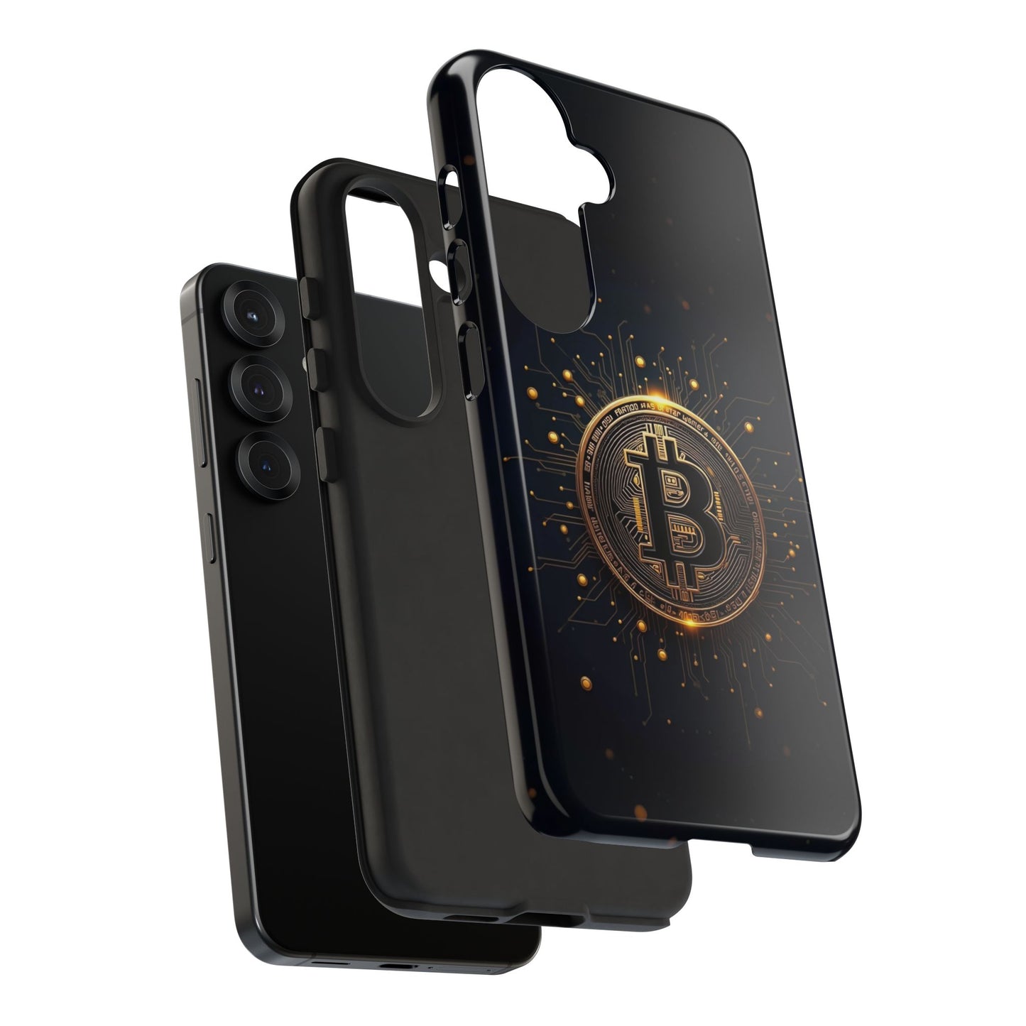 Bitcoin Samsung Tough Case for Smartphones, Crypto Lover Phone Accessory