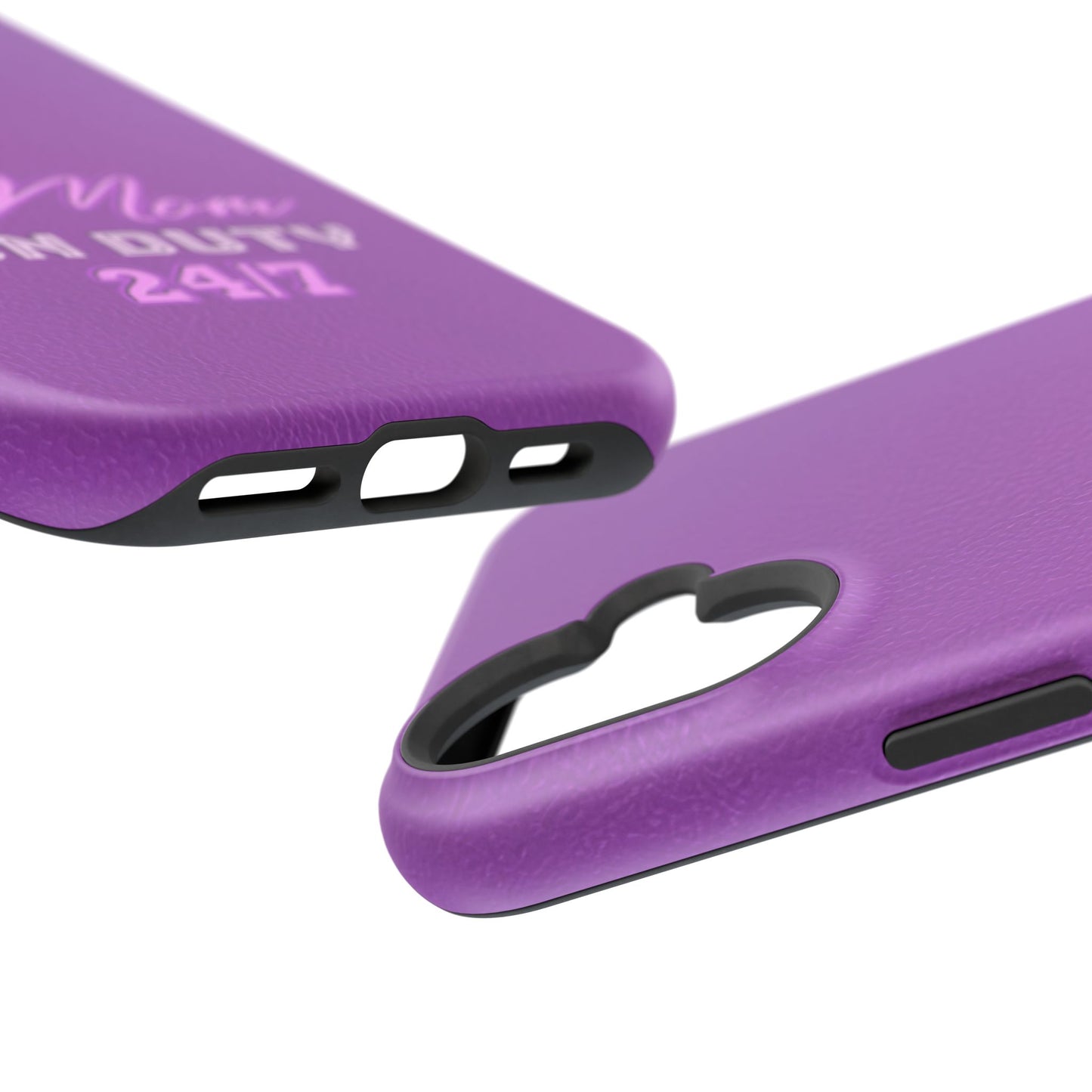 Mom On Duty Impact-Resistant Case, Purple Case for Mothers