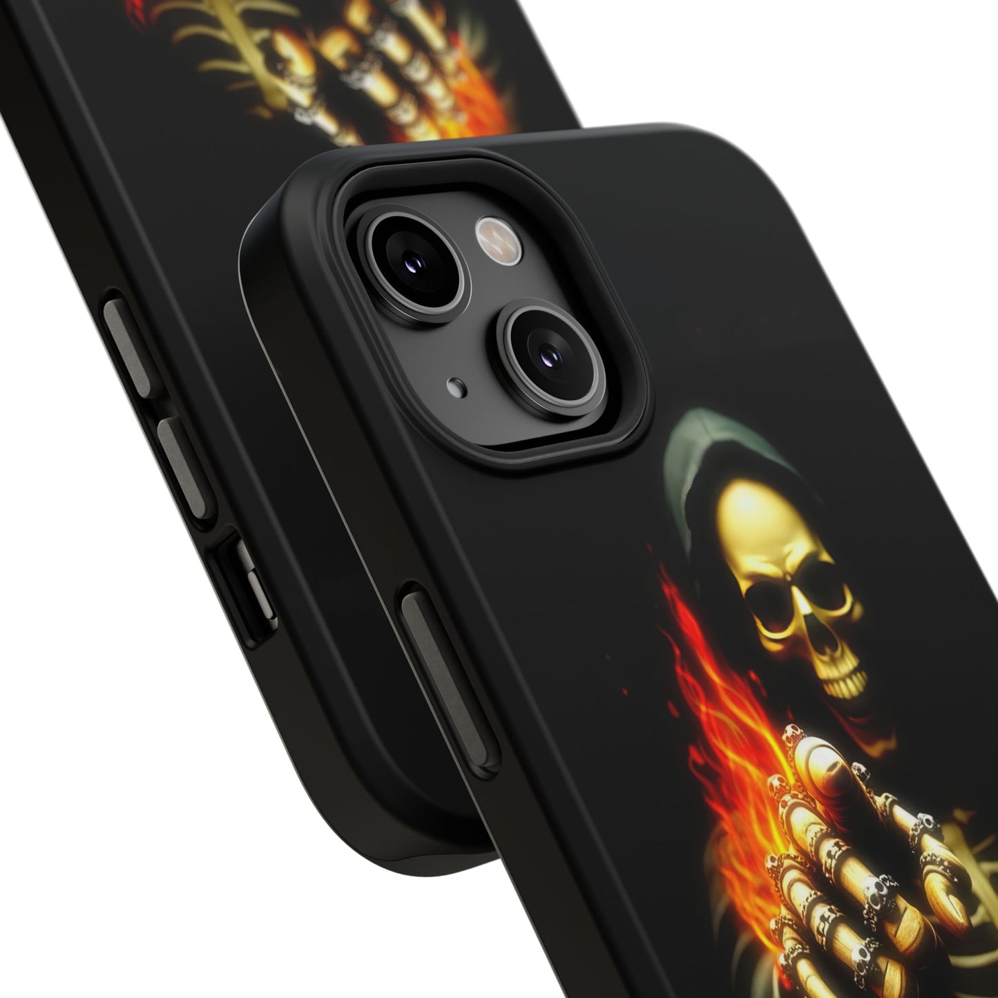Skull Design Impact-Resistant iPhone Case, Don't Touch My Phone