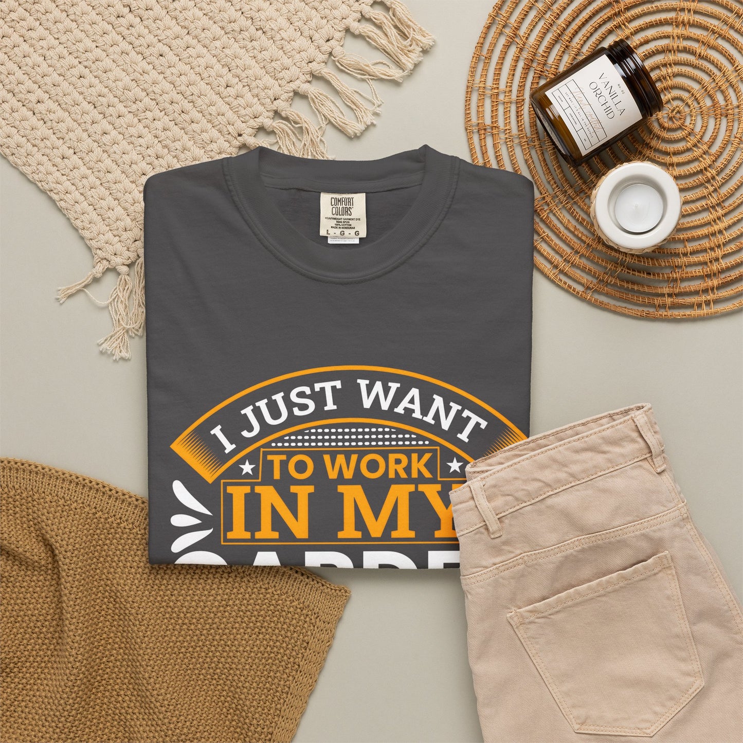 Garden Lover's Unisex T-Shirt - "I Just Want to Work in My Garden and Hang Out with My Dog"