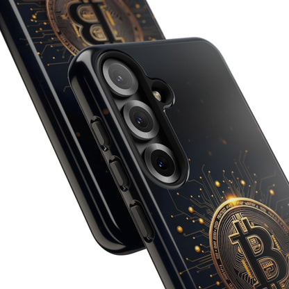 Bitcoin Samsung Tough Case for Smartphones, Crypto Lover Phone Accessory