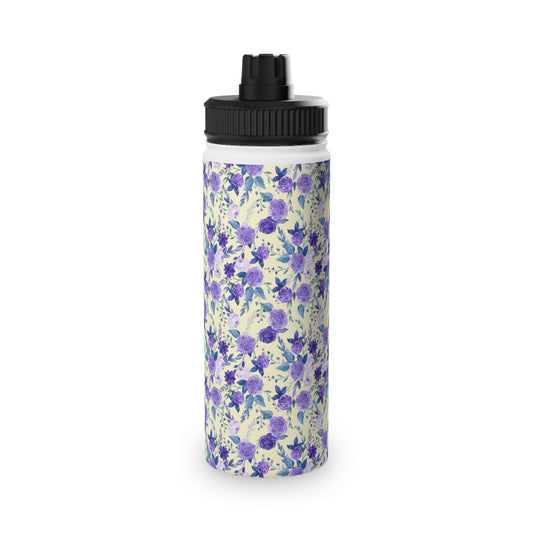 Violet Stainless Steel Water Bottle, Sports Lid