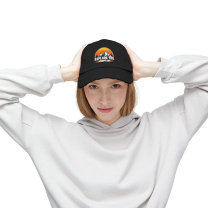 Unisex Distressed Cap - Explore the Mountain Adventure Hat