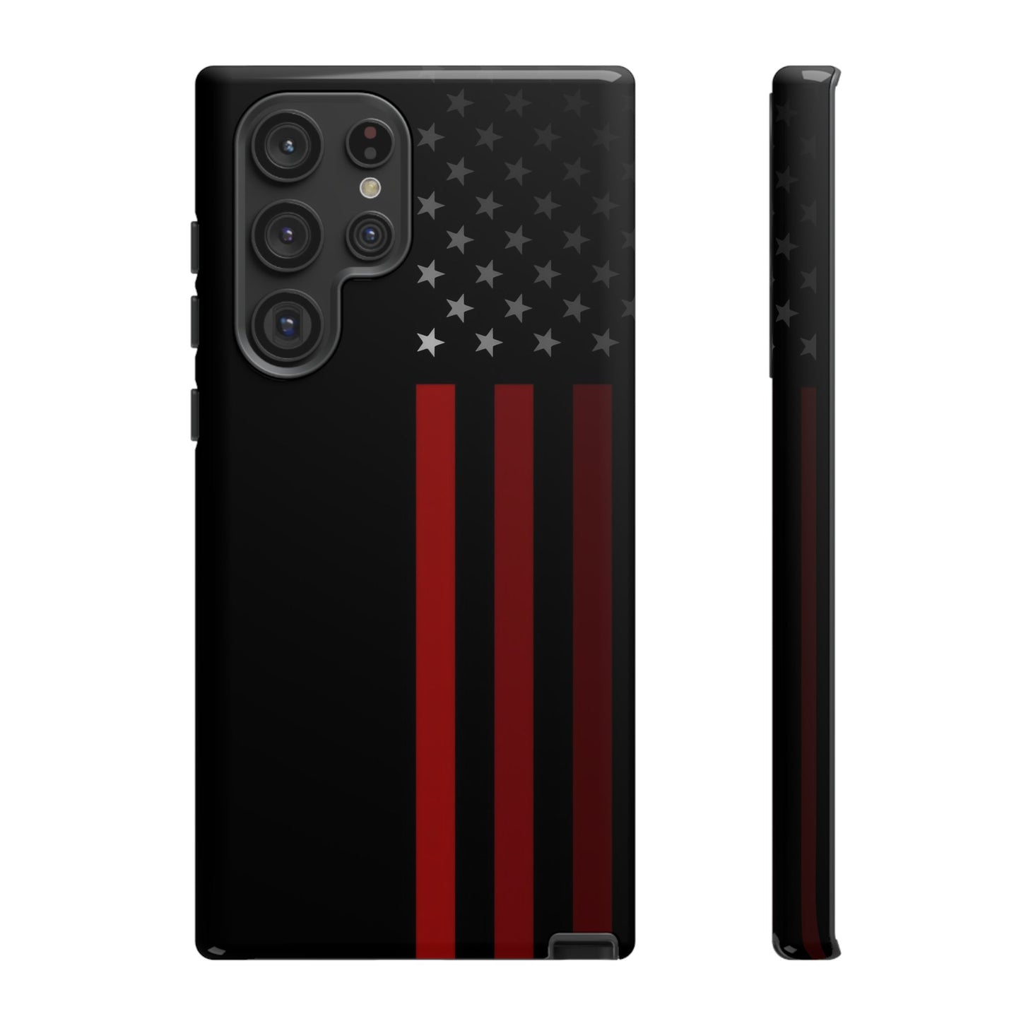 Patriotic Samsung Tough Cases, Red Line American Flag Phone Cover