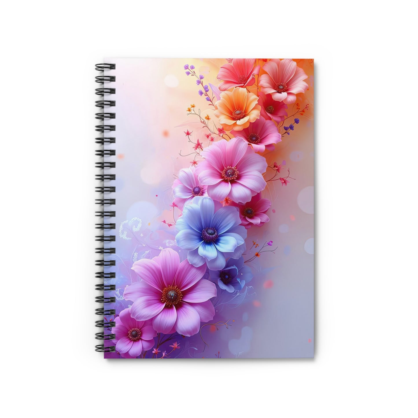 Floral Spiral Notebook 6" x 8" – Cute Ruled Journal for Back to School, Office & Everyday Use