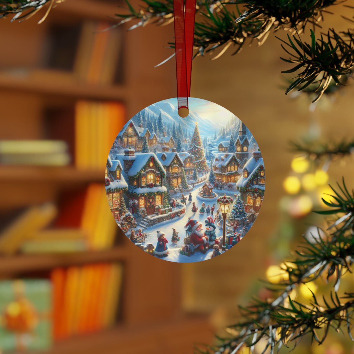 Glistening Winter Wonderland Metal Ornaments, 2-Side Print