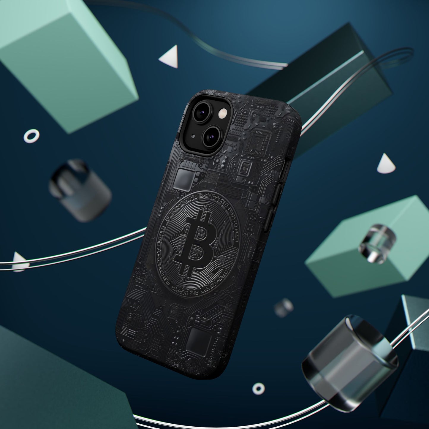 Black Bitcoin Magnetic iPhone Cases - Ideal for Tech Enthusiasts