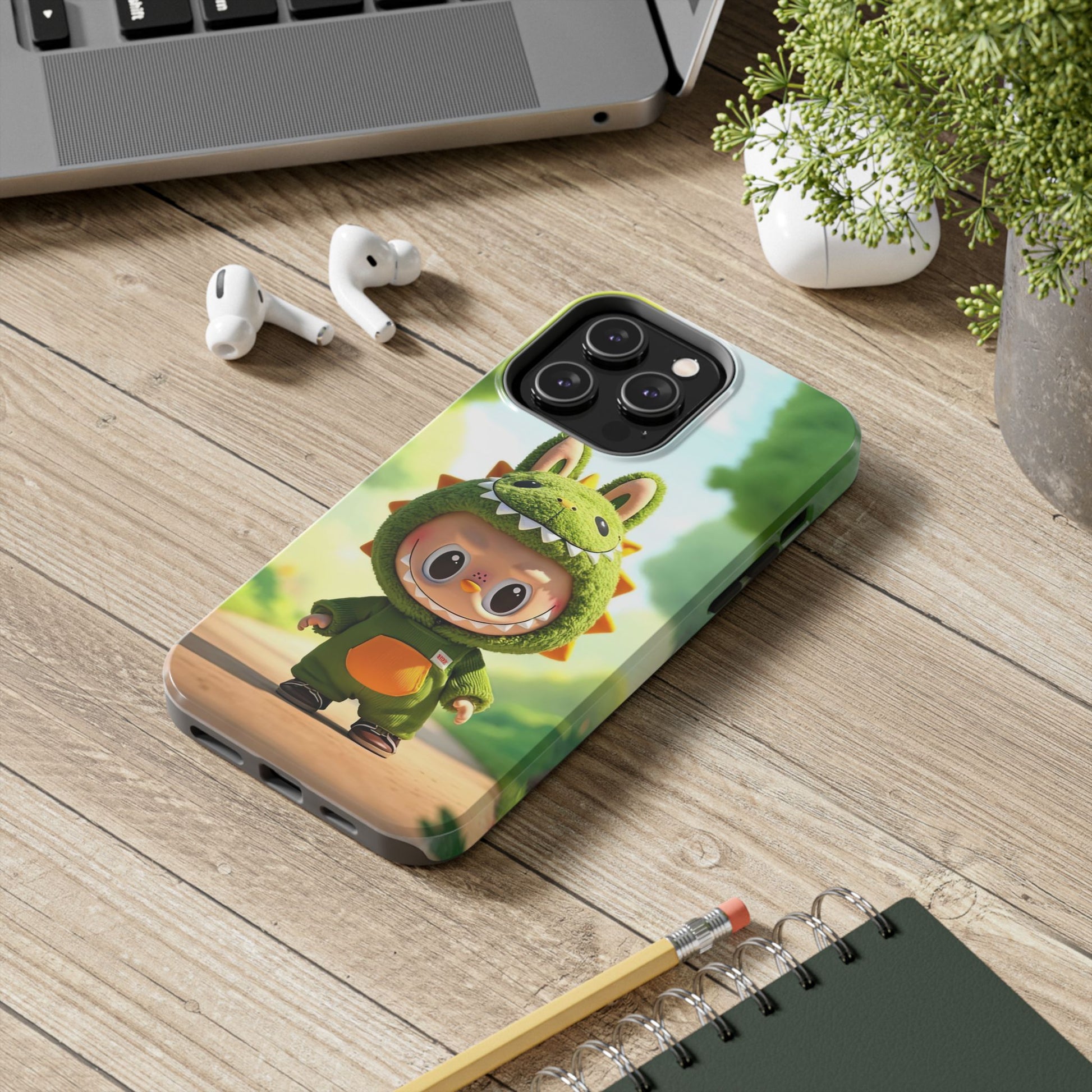 The Monsters Tough Case for iPhone Models – Playful Dinosaur Design, Dual Layer Protective Cover, Fun Mobile Accessory