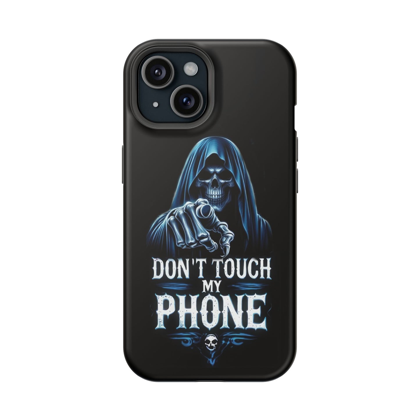 Gothic Magnetic iPhone Case: Don't Touch My Phone