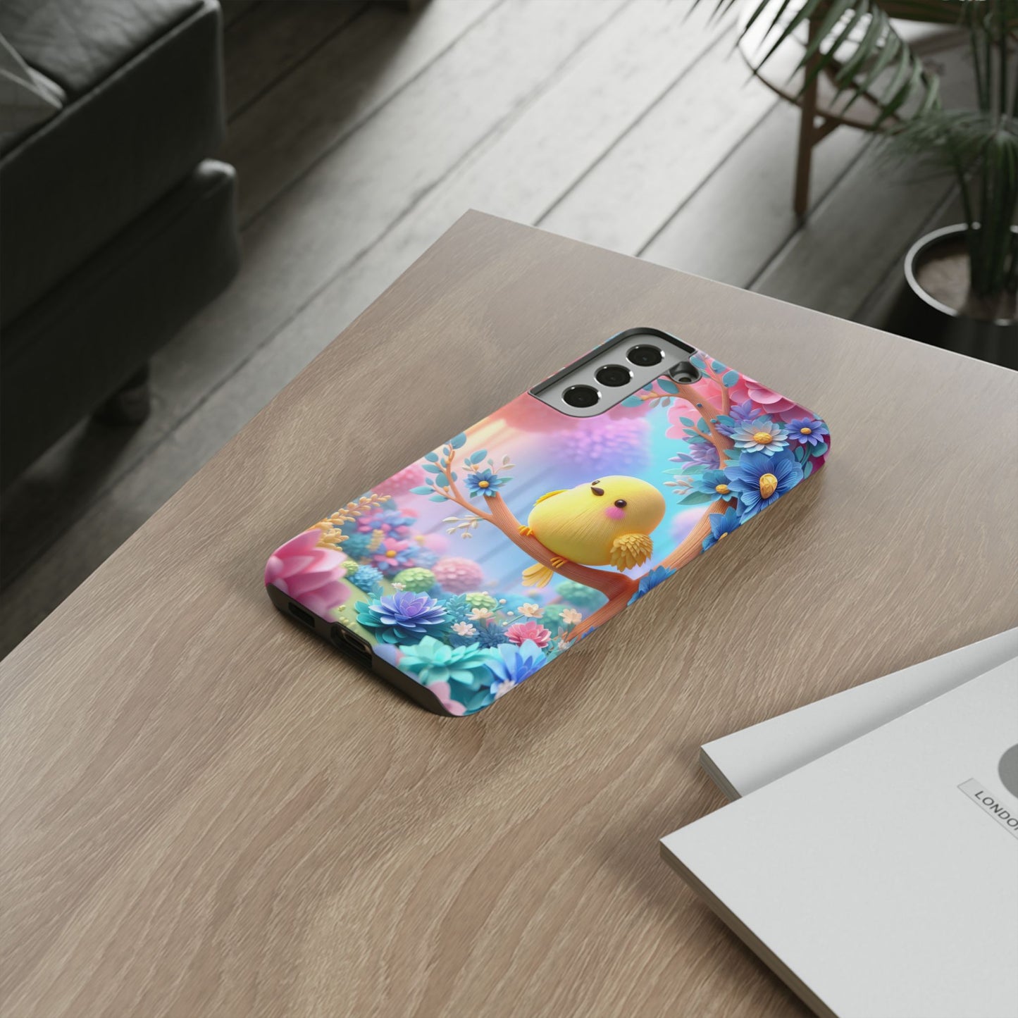 Colorful Bird Samsung Phone Case, Spring Vibe Mobile Shell
