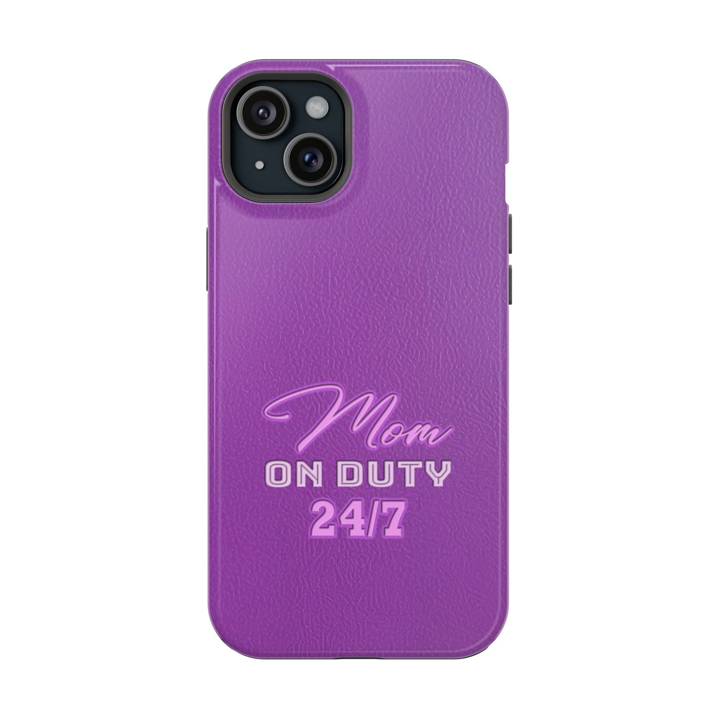 Mom On Duty Impact-Resistant Case, Purple Case for Mothers