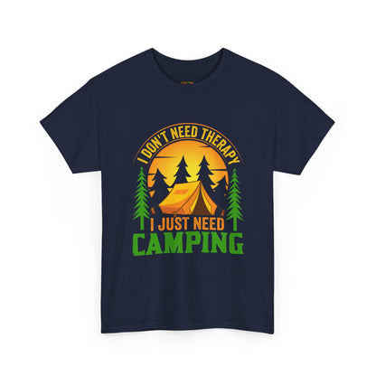 Camping Therapy Unisex Heavy Cotton Tee - Perfect for Outdoor Enthusiasts