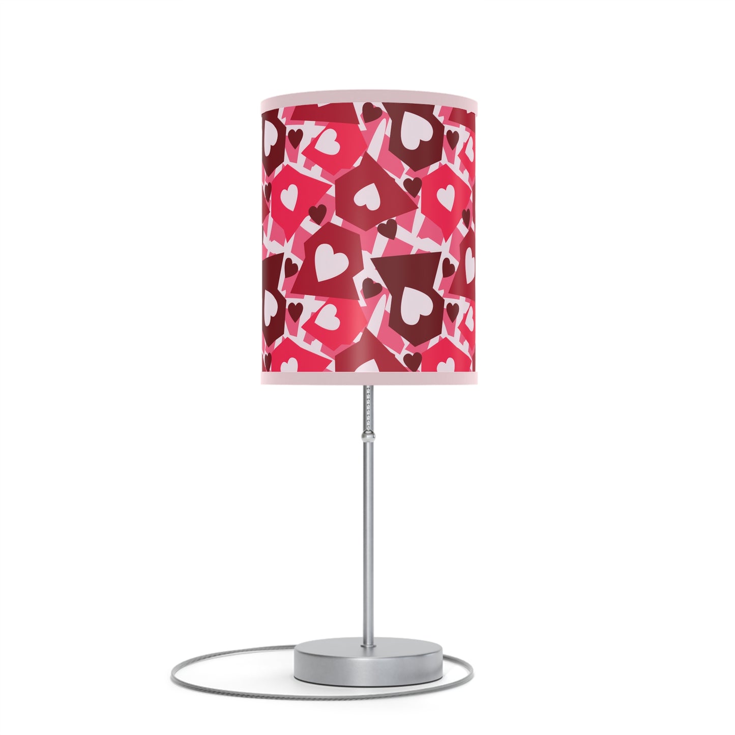 Love in Style: Retro Hearts Lamp on a Stand, US|CA plug / White