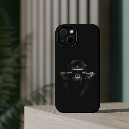 Edgy Gorilla Magnetic iPhone Case, Unique Cell Phone Cover