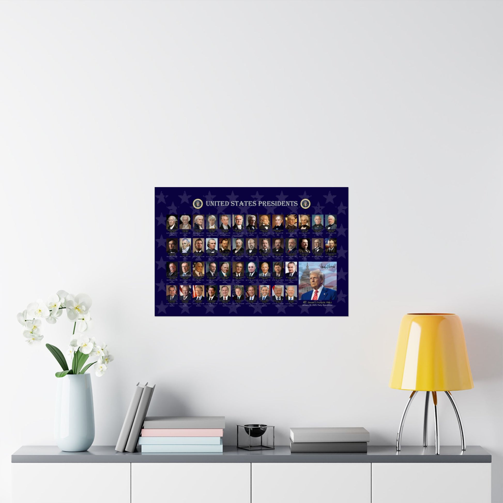 United States Presidents Historical Poster
