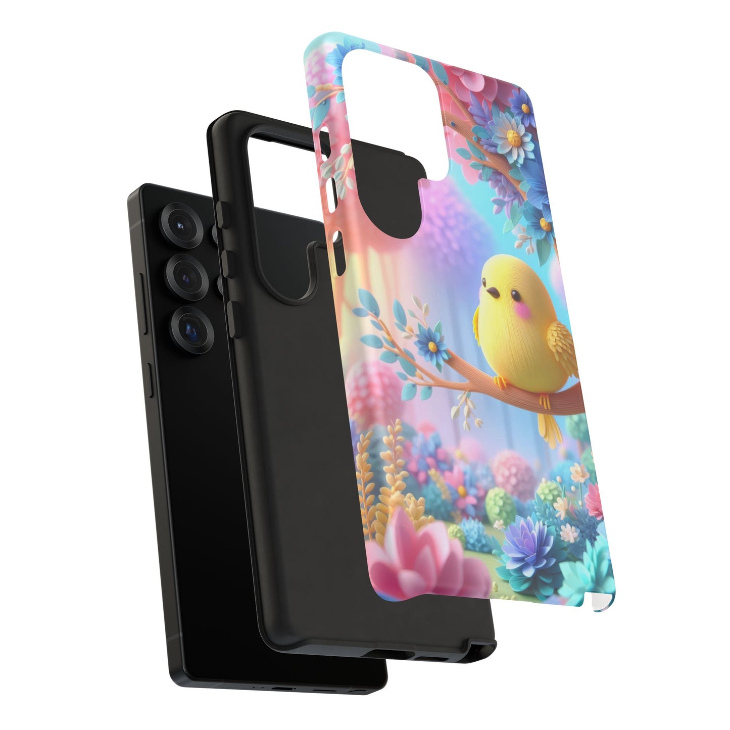 Colorful Bird Samsung Phone Case, Spring Vibe Mobile Shell
