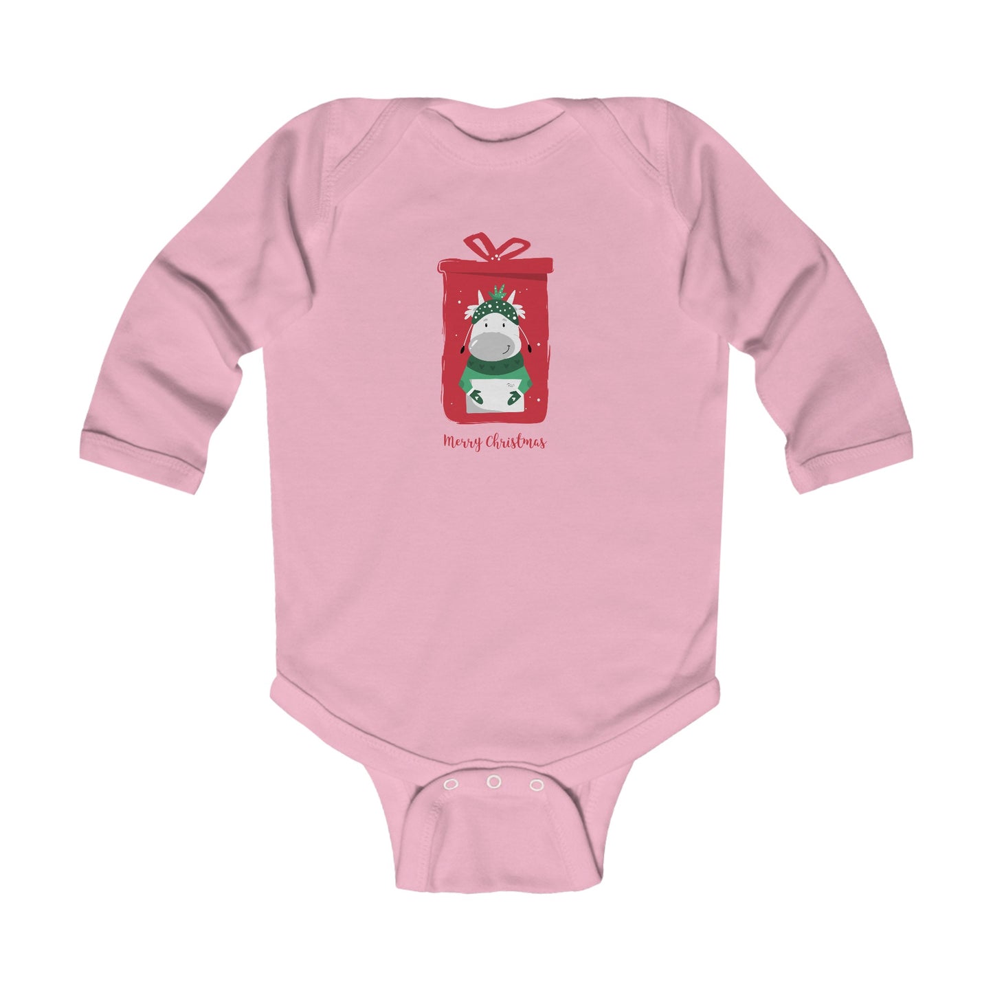 Merry Christmas Infant Long Sleeve Bodysuit