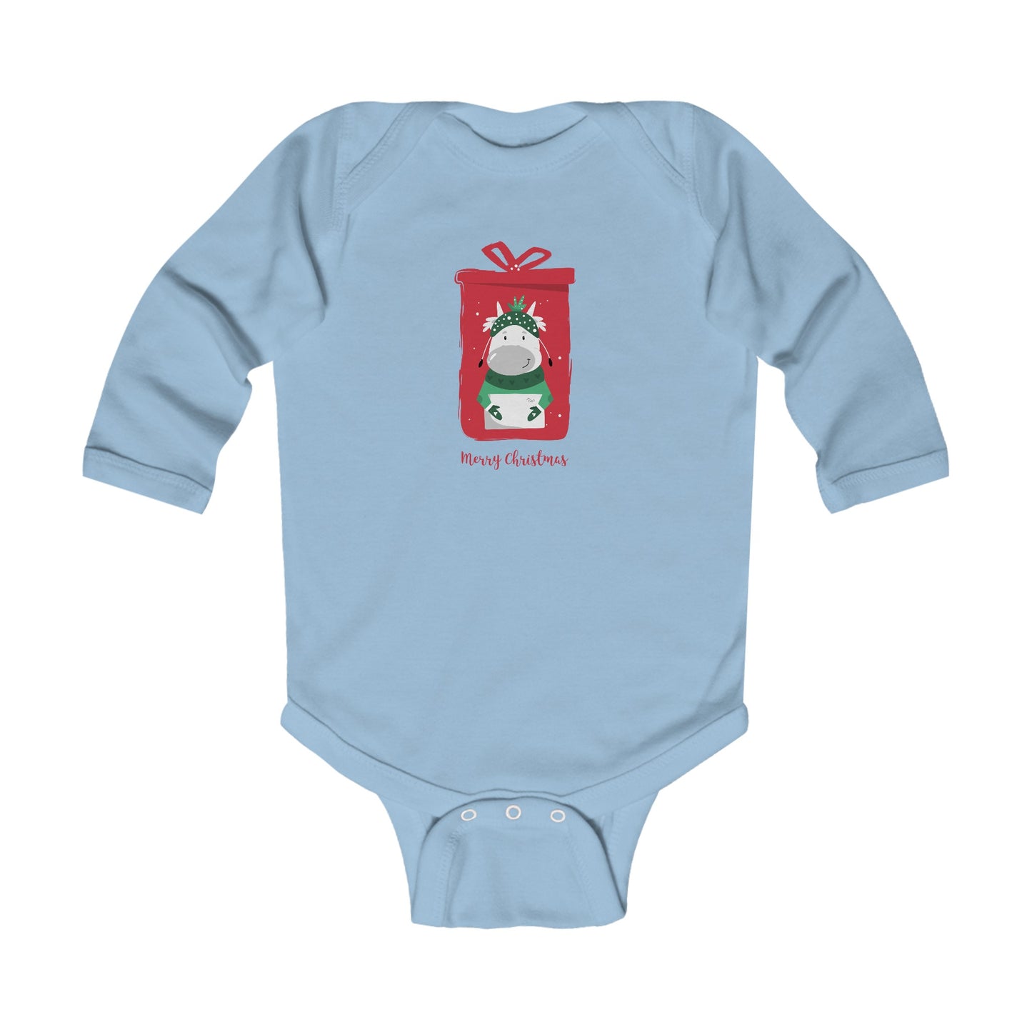 Merry Christmas Infant Long Sleeve Bodysuit