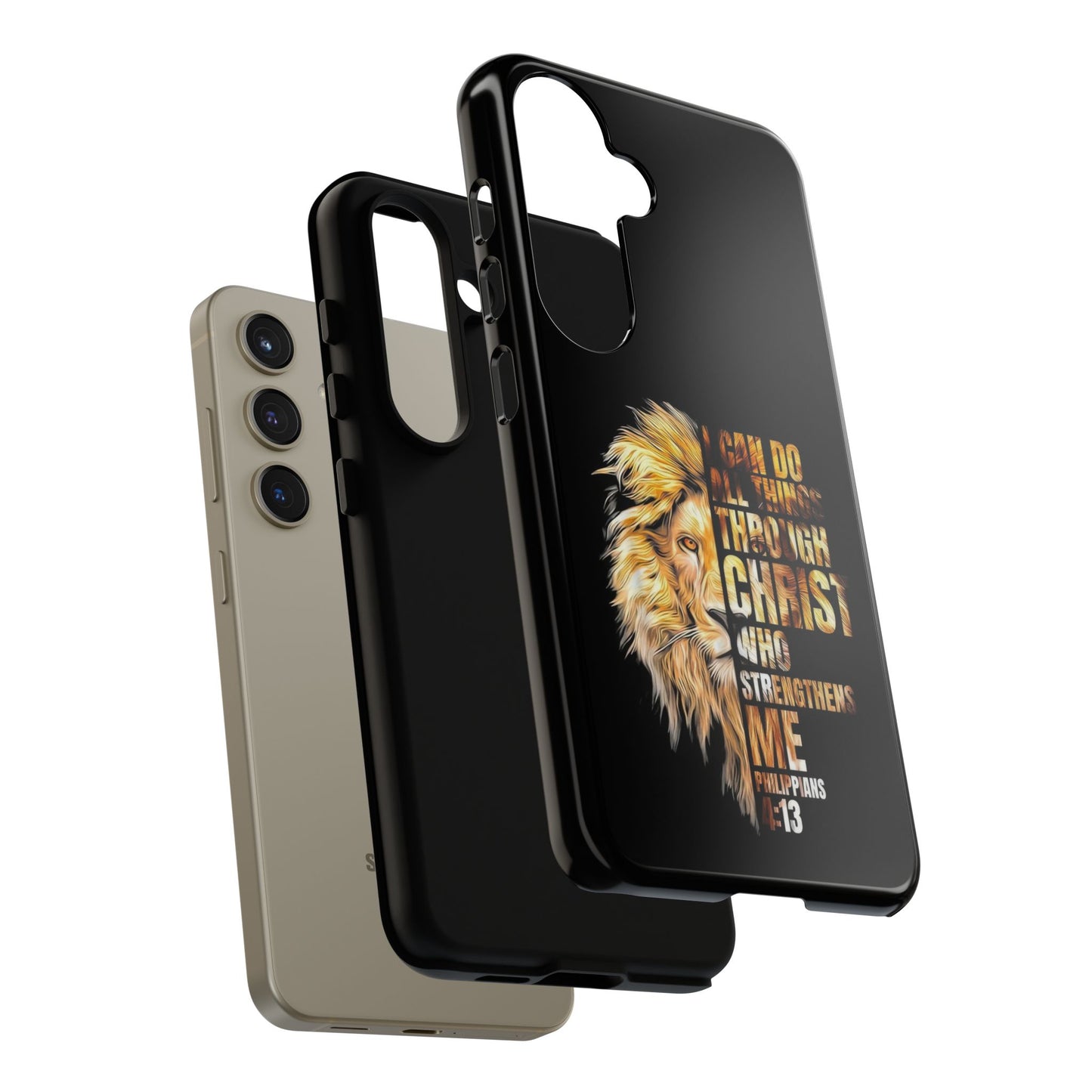 Inspirational Lion  Samsung Phone Case, Strength & Faith, Christian Accessories