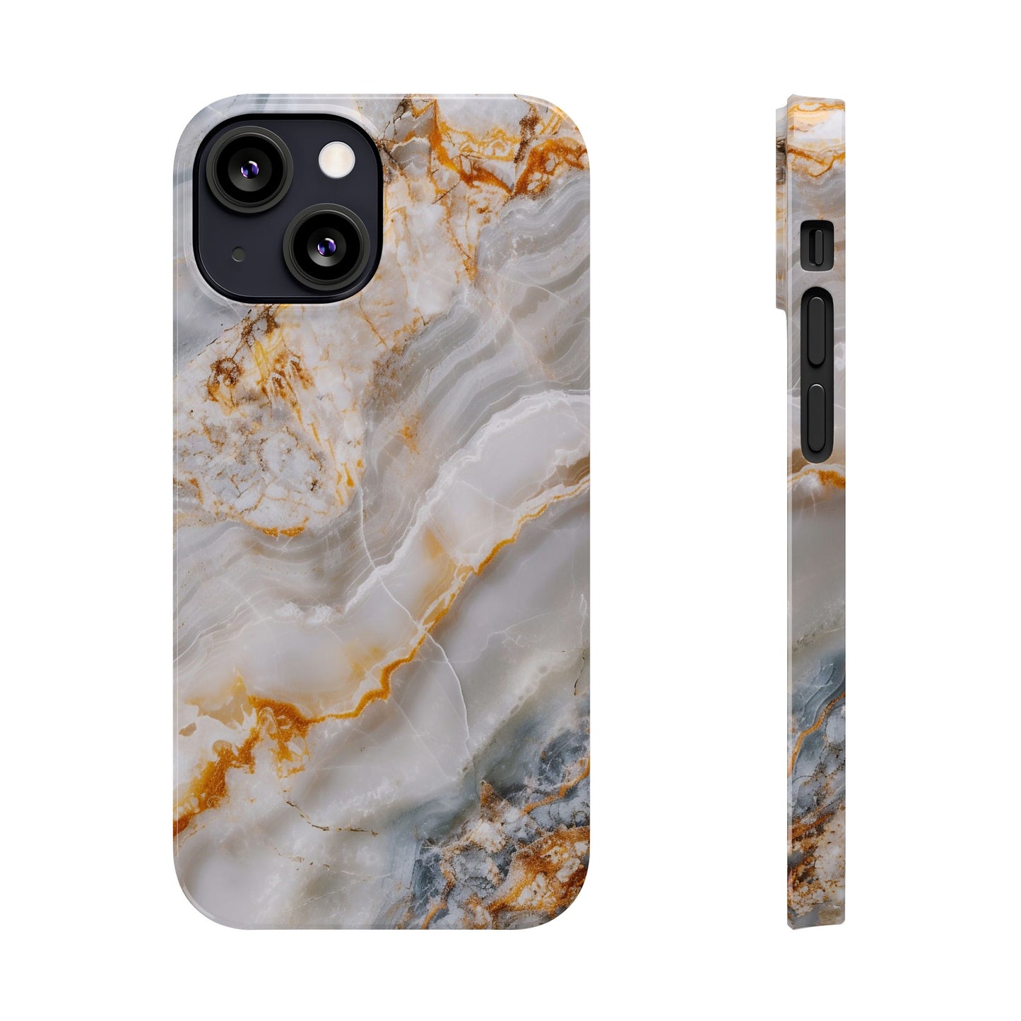Pure Elegance Marble Slim Phone Cases, Modern Tech Decor