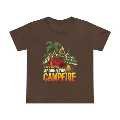 Women's Campfire Vibes Tee - Life is Better Around the Campfire Shirt